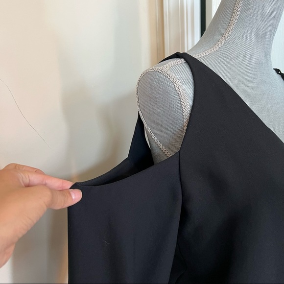 IRO Lebeca Black Cold Shoulder Shift Mini Dress 36/ 4 - Picture 9 of 16